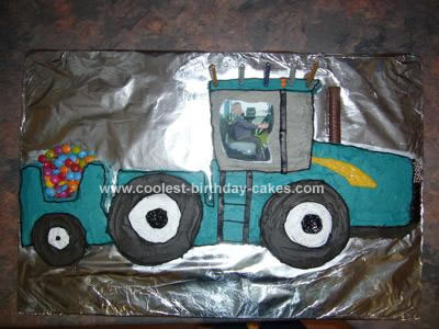 Homemade New Holland Tractor Cake
