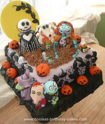 Homemade Nightmare Before Christmas Cake