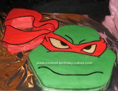 Homemade Ninja Turtles Birthday Cake