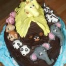 Homemade Noah's Ark Birthday Cake
