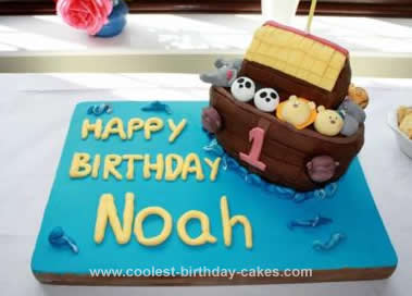 Homemade Noah's Ark Cake