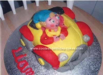 Homemade Noddy Car Birthday Cake