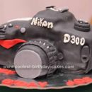 Homemade Nikon D300 Camera Birthday Cake Design
