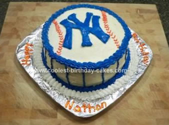 Homemade NY Yankees Cake