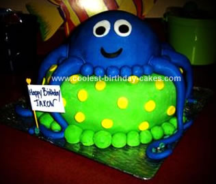 Homemade Octopus Birthday Cake