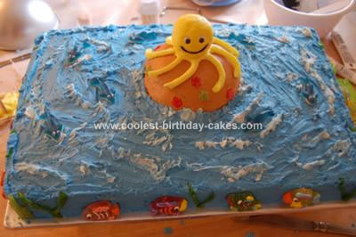 Homemade Octopus Island Birthday Cake