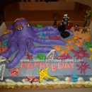 Homemade Octopus Pirate Island Cake