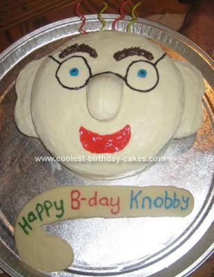 Homemade Old Man Knobby Birthday Cake