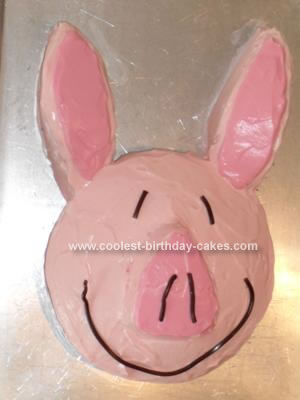 Homemade Olivia the Pig Birthday Cake