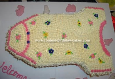 Homemade Onesie Baby Shower Cake