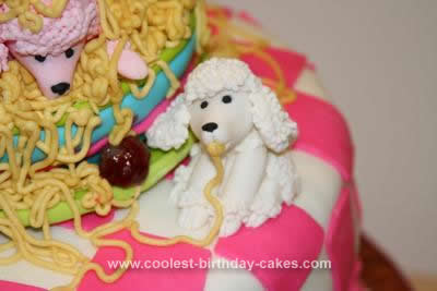 Homemade Oodles of Noodles and Poodles Cake