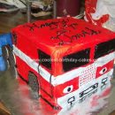 Homemade Optimus Prime Birthday Cake