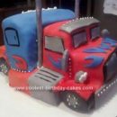 Homemade Optimus Prime Birthday Cake Design