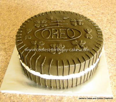 Homemade Oreo Cookie Birthday Cake