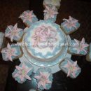 Coolest Oriental Lilies Wedding Cake