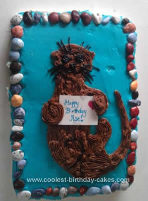 Homemade Otter Birthday Cake