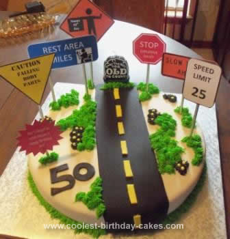 Awesome Homemade Over the Hill Birthday Cake Idea