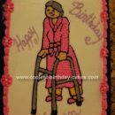 Homemade Old Lady With Walker Cake