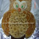 Homemade Owl Birthday Cake