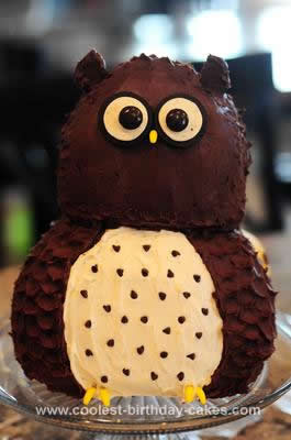 Homemade Owl Cake