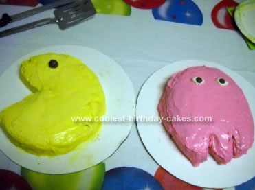 Homemade Pac Man Birthday Cake