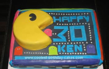 Homemade Pac Man Birthday Cake