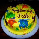 Homemade Paintball Birthday Cake