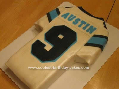 Homemade Panthers Jersey Birthday Cake