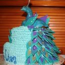 Homemade Peacock Birthday Cake