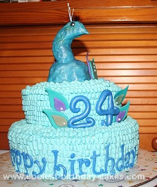 Homemade Peacock Birthday Cake
