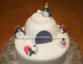 Homemade Penguin Cake