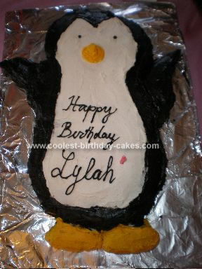 Homemade Penguin Cake