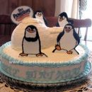 Homemade Penguins of Madagascar Cake