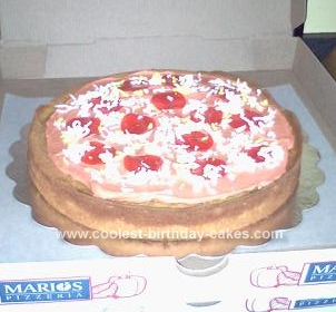 Homemade Pepperoni Pizza Birthday Cake Design