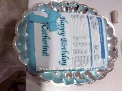 Homemade Personalized Birthday Cake