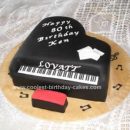 Homemade Piano Birthday Cake Design