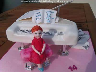 Homemade Piano Cake