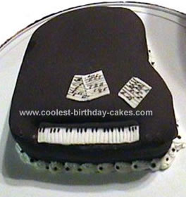Homemade Piano Cake