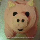 Homemade Pig Birthday Cake