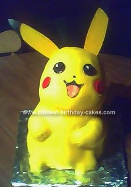 Homemade Pikachu Birthday Cake