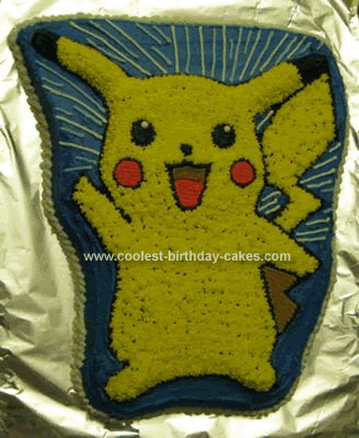 Homemade Pikachu Birthday Cake