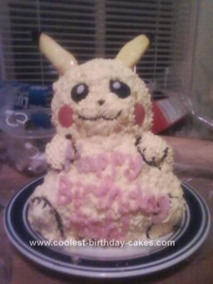 Homemade Pikachu Cake