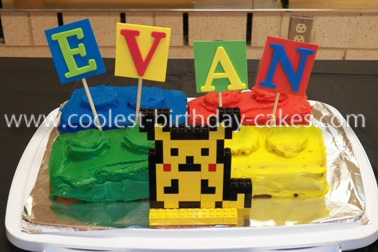 Homemade Pikachu Lego Cake