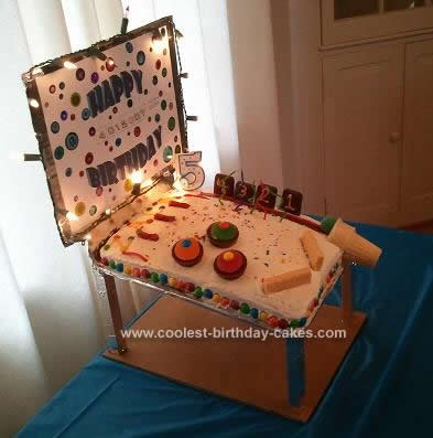 Homemade Pinball Machine Cake