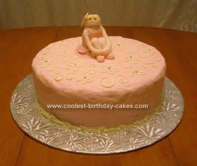 Homemade Pink Ballerina Cake