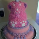 Homemade Pink Bear Cake for Coco's 2nd Birthday