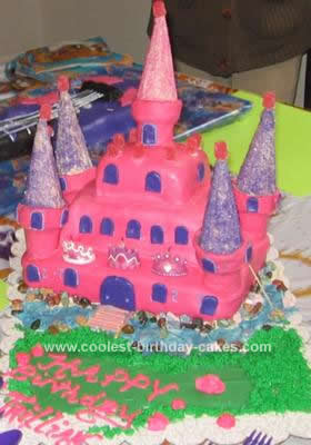 Homemade Pink Castle Cake Design