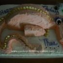 Homemade Pink Dragon Birthday Cake