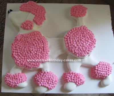 Homemade Pink Poodle Cake