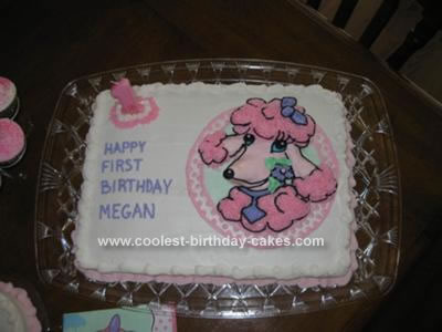 Homemade Pink Poodle Cake